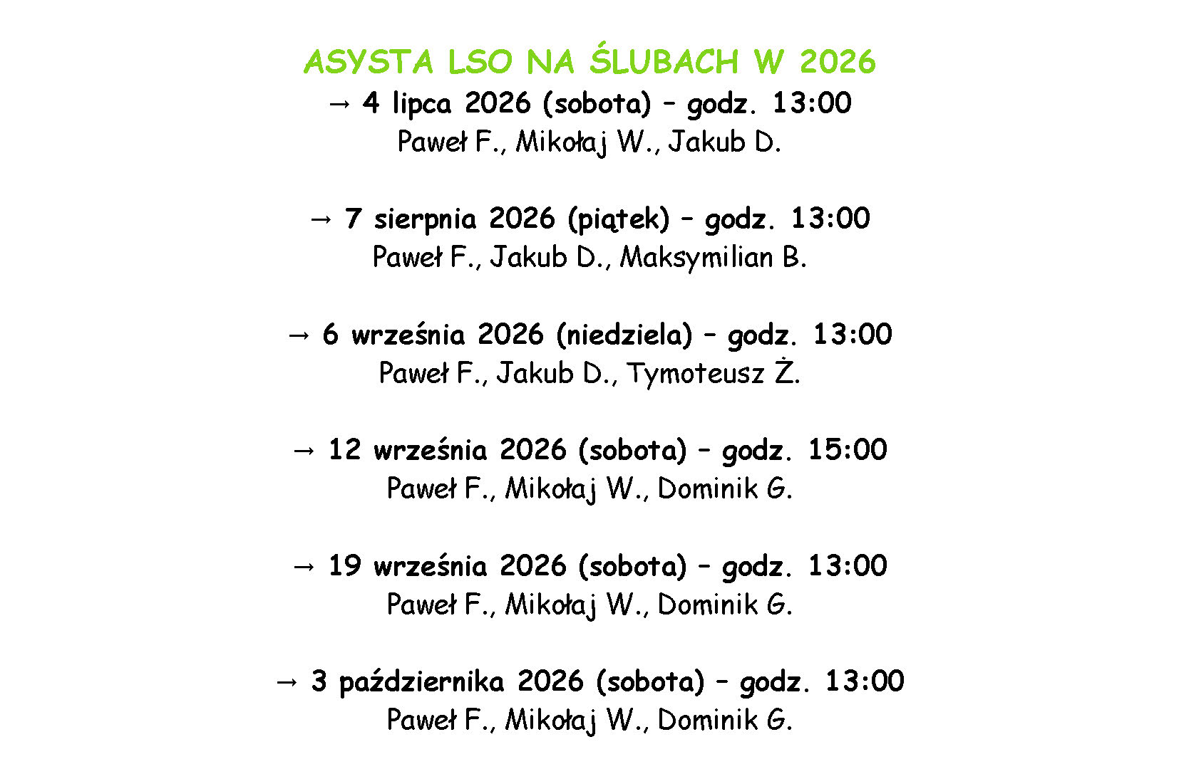 Asysty na lubach
